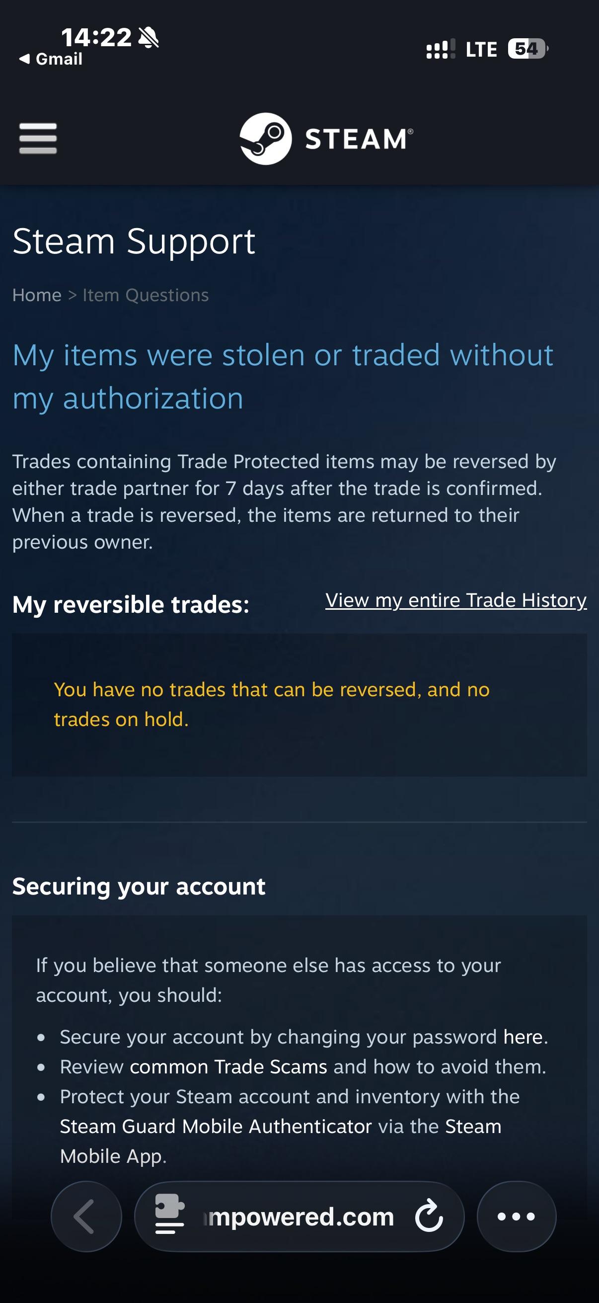 I lost many of my items and if theres a chance i could get it back :  r/SteamScams