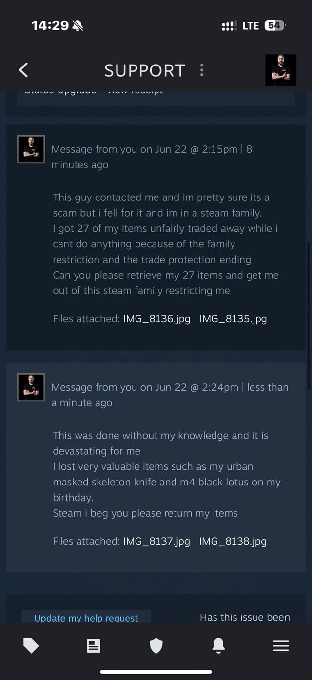 I lost many of my items and if theres a chance i could get it back :  r/SteamScams