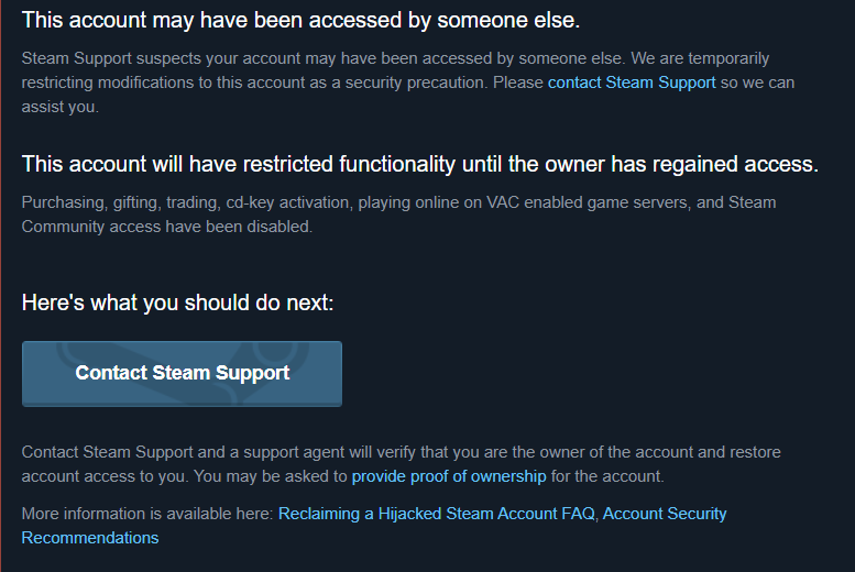 Not Sure What to do at this point. Help? Details in Comments : r/Steam
