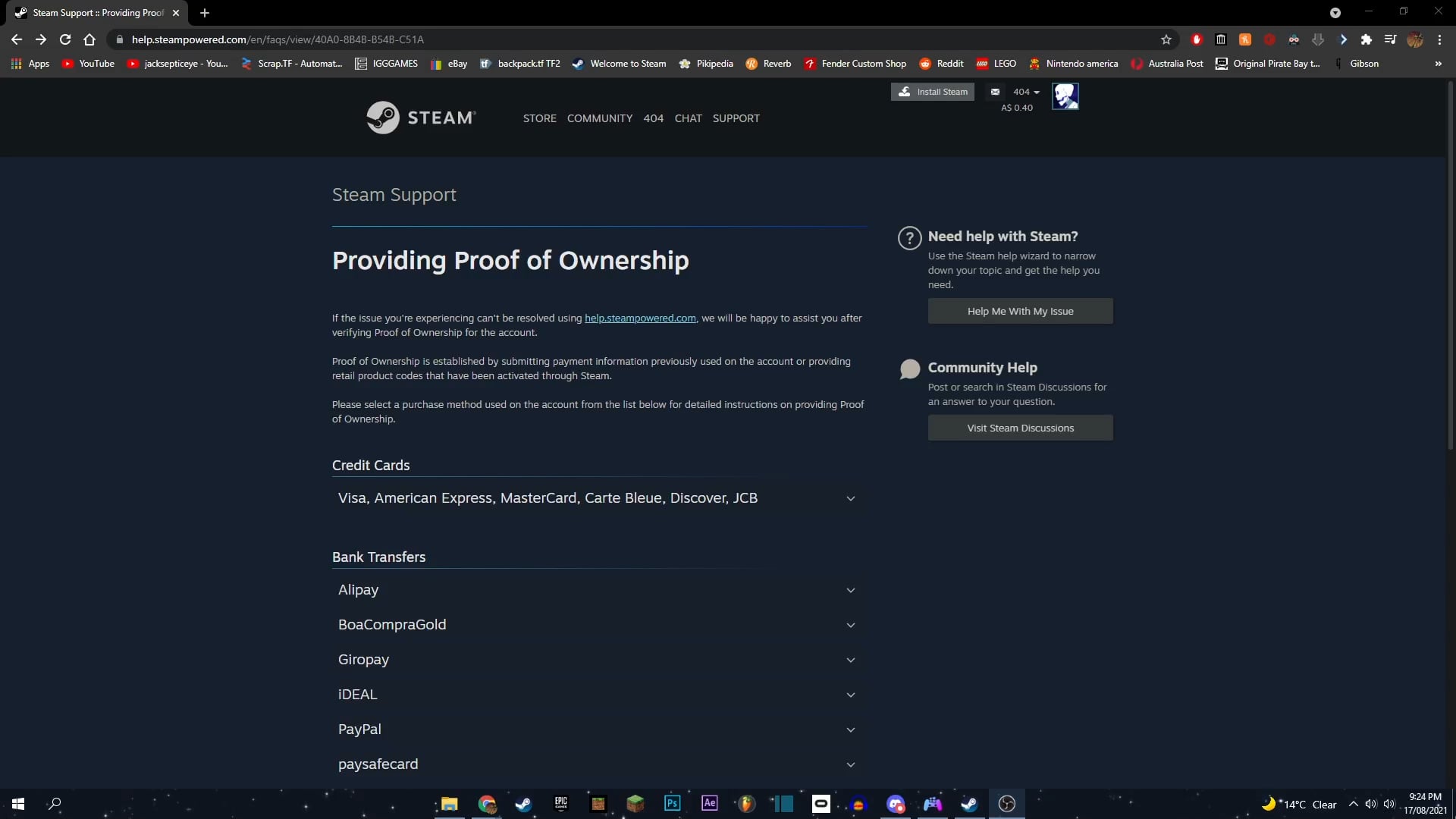 My friend recently got his account stolen, he contacted steam support and  they replied saying he needed to update the info on his ticket. When going  to create or update a ticket the site is down and ...