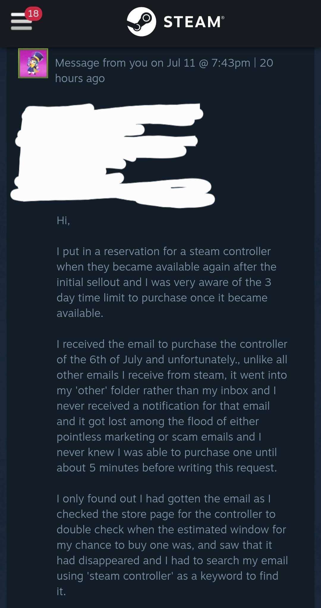 Steam support coming through as always : r/Steam