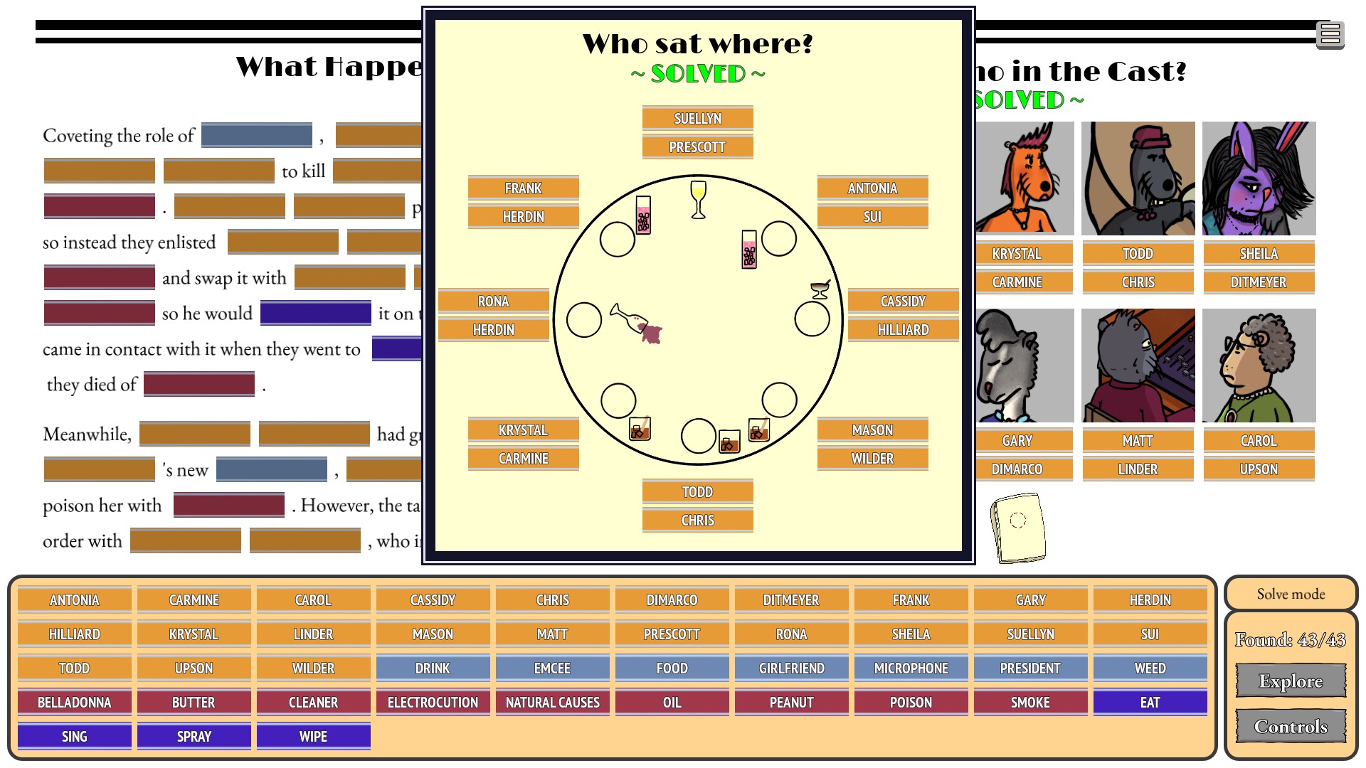 Steam Community :: Guide :: Murder at the Birch Tree Theater - Hint Guide