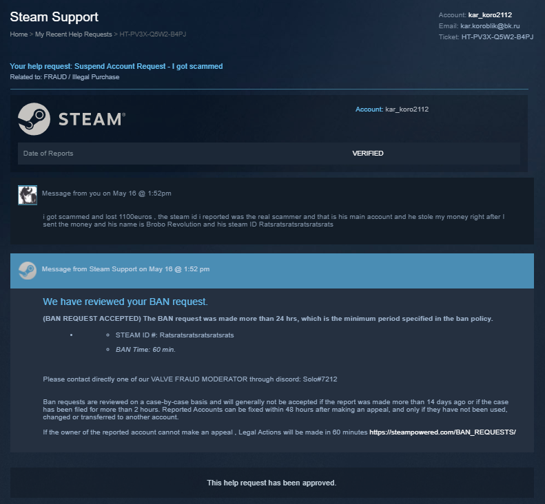 Is this a real message from steam support? : r/SteamScams