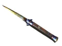 ★ Stiletto Knife | Case Hardened (Well-Worn) | Blue Gem