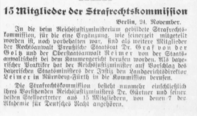 Hamburgischer Correspondent · 25. November 1933 · Titelseite — Artikelausschnitt · vollständige Zeitungsseite verfügbar